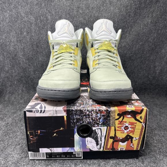 Air Jordan 5 Retro Sneakers Men’s Size 10 DC7501‑300 Jade Horizon Yellow Tint main image 12